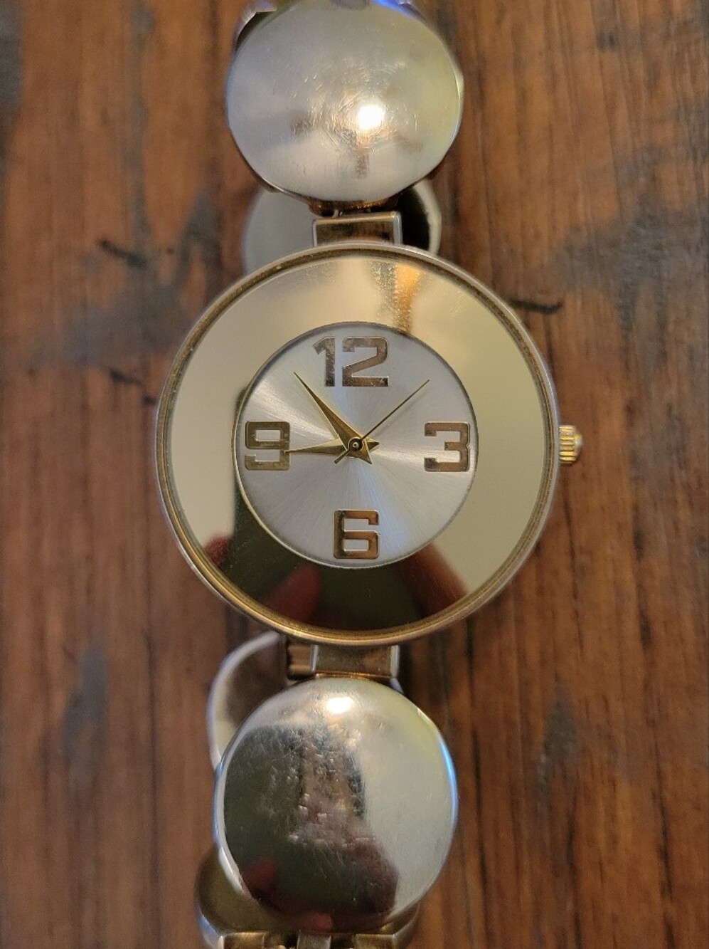 Multi Tone Round Dial Bracelet Watch